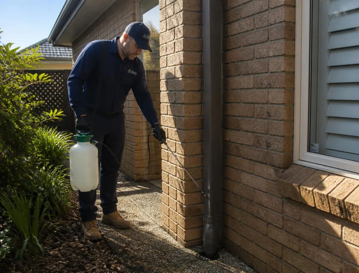 External perimeter spray around the home, a sign checked during general pest control